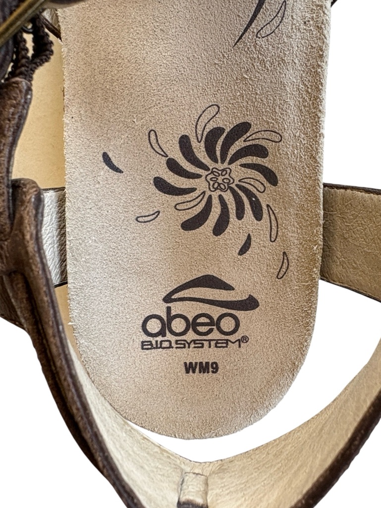 Like New Abeo Leather Cece Sandals Briwn Size 9 — image 4 of 8